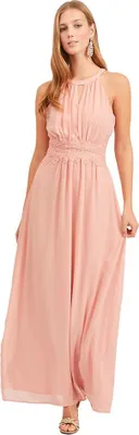Produktbild von Vila Milina Halter Maxi ärmelloses Langes Kleid Rosa 42 Frau Rosa 42