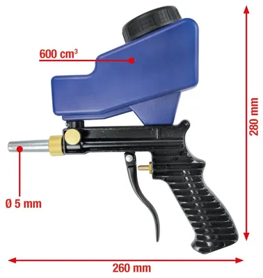 Immagine prodotto di KS Tools Pistola di sabbiatura ad aria compressa, 260 mm