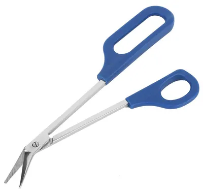 Produktbild von Gebogener Edelstahlgriff, gebogene Stickschere zum Nähen, langer Griff, kleine Schere, professionelle Hobbyschere
