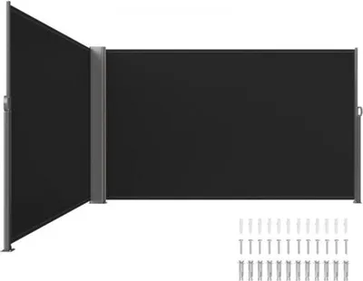Produktbild von Famanu Windschutz - Ausziehbar - 180 x 600 cm - Schwarz