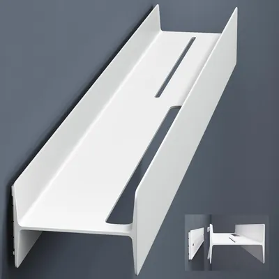 Produktbild von doporro Duschablage ohne Bohren mit Schrauben, 80 cm Badezimmer Organizer und Duschregal, Wandregal aus Aluminiumlegierung, Matt Weiß Reglo-03