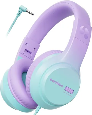 Produktbild von Kinder Kopfhörer, 74/85/94dB Sichere Lautstärke Kopfhörer Kinder mit Kabel, Stereo Sound, Faltbare, 3.5 mm Jack Over Ear Kinderkopfhörer