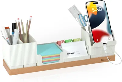 Produktbild von Schreibtisch-Organizer, mit Handyhalter und Stiftehalter, für Büro