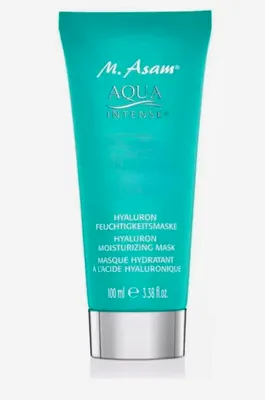 Produktbild von M. Asam AQUA INTENSE Hyaluron Feuchtigkeitsmaske (100 ml) – Hyaluronmaske zur Erfrischung & Pflege in 5 Minuten, mit kühlender Geltextur, Polstert Tro