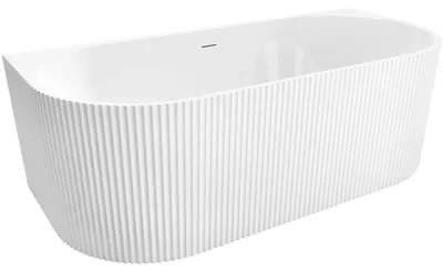 Produktbild von Wandmontierte Badewanne Rea Veneta 170 + Kupferbürstenstecker Weiß