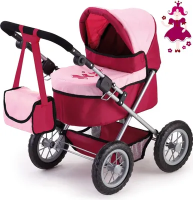 Image de Bayer Design 13014AA - Poussette de poupée Fashion avec princesse, bordeaux