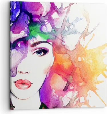 Produktbild von Bild auf Leinwand - Leinwandbild - Frau Abstraktion - 70x70cm - Wand Bild - Wanddeko - Wandbilder - Leinwanddruck - Bilder - Kunstdruck - Wanddekoration - Leinwand bilder - Wandkunst - AC70x70-3689