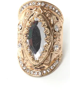 Produktbild von Ring Queen in gold mit Strass von collezione alessandro