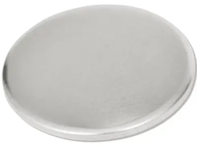 Produktbild von Button Rohlinge - 4,4 cm Ansteckbutton Teile mit Nadel - 500 Sets - Vorderseite Metall - Rückseite Kunststoff - Silber
