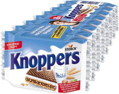 Produktbild von Knoppers Wafel z Mlekiem i Orzechami 8 sztuk