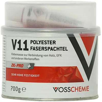 Immagine prodotto di Stucco poliestere rinforzato con fibra di vetro, stucco per carrozzeria rinforzato, 700 g, stucco poliestere professionale