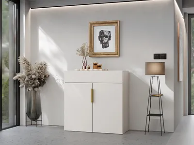 Produktbild von MIRJAN24 Kombikommode Kerkin 2D1S, Kommode mit zwei Drehtüren (Farbe: Sandbeige)