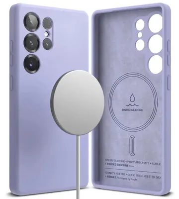 Produktbild von Handyhülle für Galaxy S25 Ultra, Ringke Silicone Magnetic mit MagSafe, Violett