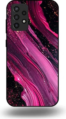 Produktbild von Smartphonica Handytasche passend für Samsung Galaxy A72 mit Marmordruck - TPU Rückseitenschutzhülle Marmordesign - Lila Pink