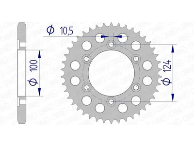 Produktbild von AFAM Kettenrad Alu Standard - 525