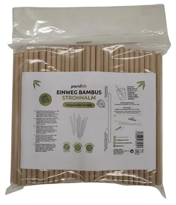 Zdjęcie produktu dla PANDOO Einwegstrohhalm Bambus 200 Stk 412615 4260648831817