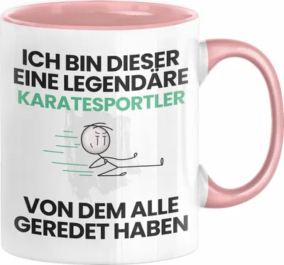 Produktbild von Karatesportler Geschenk Tasse Lustige Geschenkidee Geburtstag für Karatesportler Ich Bin Dieser Legendäre Karatesportler Von Dem Alle Geredet Haben Kaffee-Becher (Rosa)