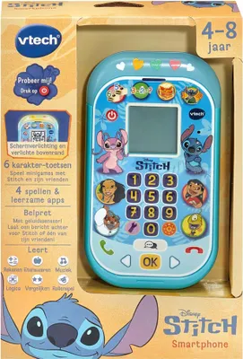 Produktbild von VTech Stitch Smartphone, 4 Jahr(e), Mit Ton, Sprachfunktion, Batterien erforderlich, AA, Kunststoff