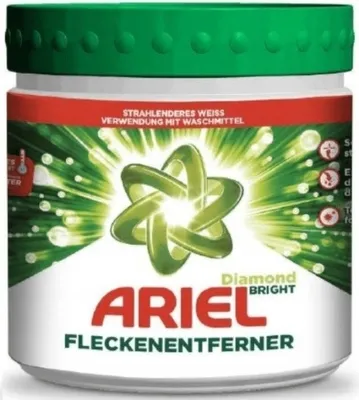 A product shot of a container of Ariel Fleckentferner.