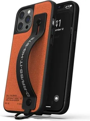 Image de Diesel Handstrap Case Utility Twilliphone 12 Pro Max Czarno-Pomarańczowy/Black-Orange 44289