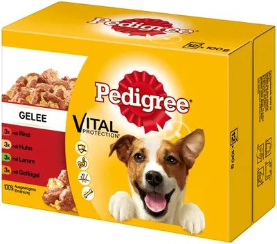 Immagine prodotto di Pedigree Adult | Cibo umido per cani Porzioni in busta Multipack Jelly 12x100g