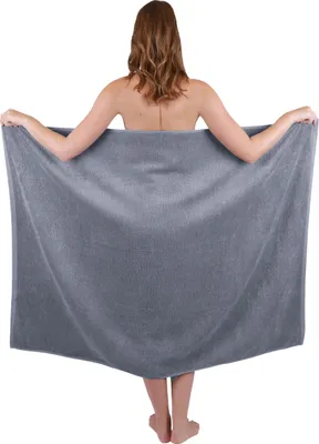 Produktbild von Betz XXL Badetuch 100 x 140 cm DRESDEN Badetücher Saunatuch 100% Baumwolle  Farbe anthrazit