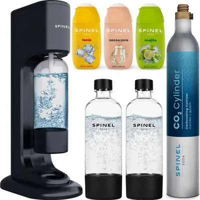 Obrázek produktu pro Spinel Soda Wassersprudler BubbleON + Spinel Soda Sirups Mojito, Prosecco, Tonic
