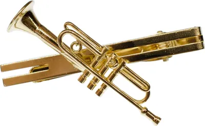 Produktbild von Trompete Krawattennadel Krawattenhalter +Box Miniblings Musik golden Trompeter