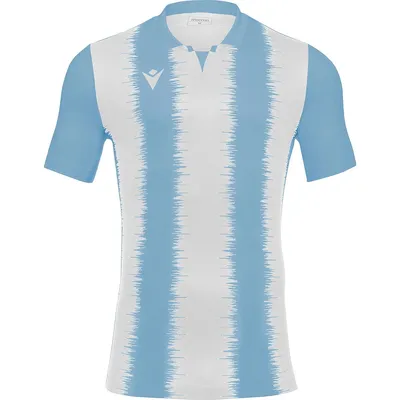 Image de Maillot Macron Miram à manches courtes pour homme - Bleu ciel / Blanc