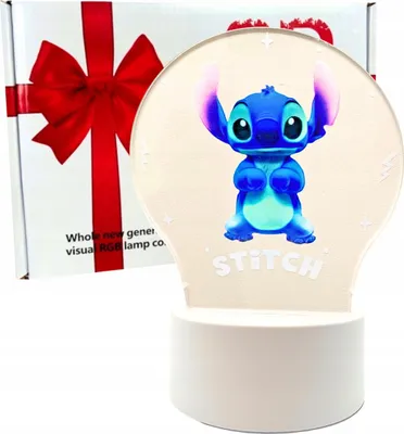 Image de Lampe de chevet Stitch et Lilo pour enfants, LED 3D, cadeau de Noël