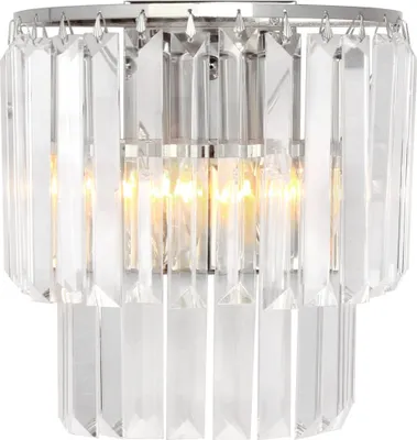 Zdjęcie produktu dla Kinkiet AMEDEO chromowany przezroczysty 2xE14x40W kryształ wym:25x24x15cm IP20 Zuma Line