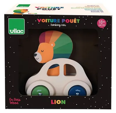 Immagine prodotto di Vilac Squeaky Car - Lion - Andy Westface