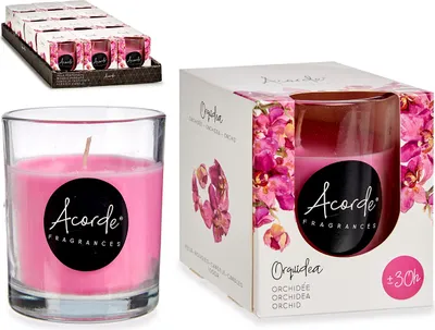 Produktbild von 'Duftkerze im Glas mit ca. 30h Brenndauer mit dem Duft der Orchidee'
