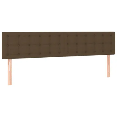 Immagine prodotto di vidaXL Testiere 2 pz. Tessuto marrone scuro 100x5x78/88 cm