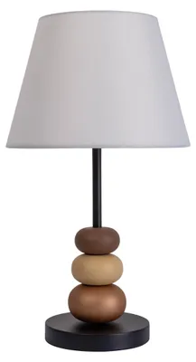 Obrázek produktu pro Stolní lampa "ELINA", výška 50 cm, černá / hnědá