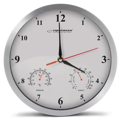 Image de Horloge murale mécanique Esperanza EHC008W, ronde, blanche