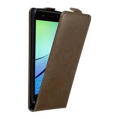 Image de Cadorabo Housse pour Huawei NOVA Housse de protection en marron Flip Etui Housse de téléphone portable Case Cover