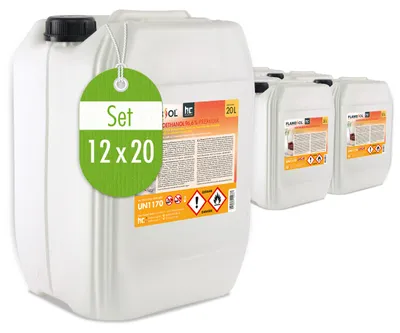 Produktbild von 12x 20 L FLAMBIOL® Bioethanol 96,6% Premium für Ethanolkamin in Kanistern