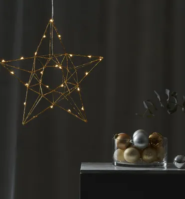 Zdjęcie produktu dla Gwiazda wisząca mosiądz Led EDGE 38 cm