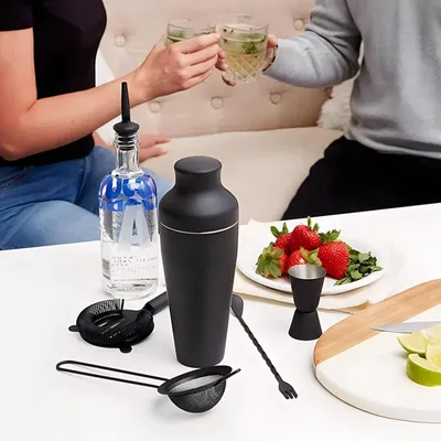 Produktbild von STILVORA Cocktailmixer Shaker 8-teilig,Edelstahl Barset mit Shaker, Jigger & Sieb,Bar Zubehör für Cocktailliebhaber,Heimbar & Partys, ideales Geschenk