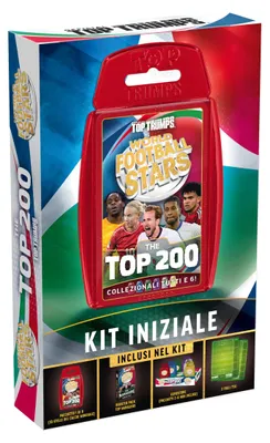 Image de Top Trumps : Les plus grandes stars du football mondial, coffret de démarrage avec 200 cartes, jeu de cartes pour 2 joueurs ou plus