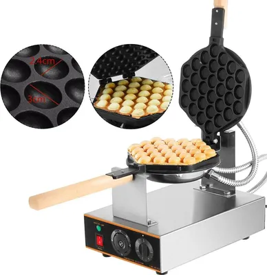 Produktbild von Waffeleisen - Elektrisches Waffeleisen - Waffelmaschine - Pfannkuchenpfanne für Mini-Pfannkuchen (Poffertjes) - Maschine zur Herstellung von Mini-Pfannkuchen (Poffertjes) - Waffeleisen für Bubble Waffeln