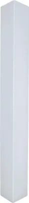 A white table leg is shown from a side angle against a white background.