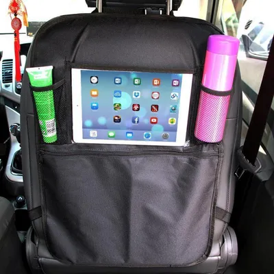 Zdjęcie produktu dla Ochraniacz i organizer do fotela samochodowego dla dzieci | 62x42 cm | materiał Oxford 600D | Wodoodporny