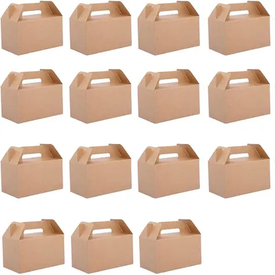 Imagen del producto de Cajas de embalaje de papel kraft, 15 unidades, 21x13x11 cm, para envolver regalos en celebraciones