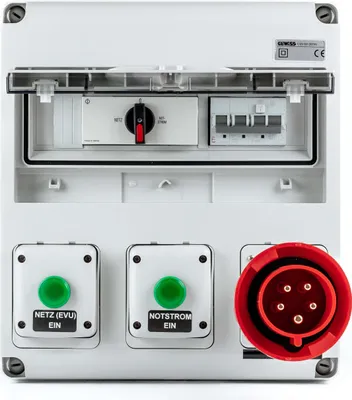 Produktbild von Notstromeinspeisung Hausnetz über Drehstrom 3x32A mit Phasenüberwachung