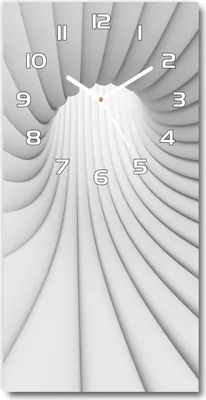 Produktbild von Wanduhr aus Glas – 30x60 cm - Glasbild - Glasuhr - Gehärtetes Glas -Abstraktionstunnel