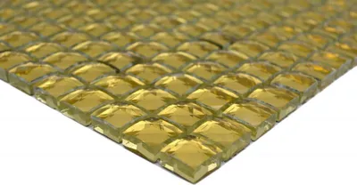 Produktbild von Handmuster Diamant Mosaikfliese gold glänzend Wand Boden Küche Bad Dusche MOS130-GO821_m