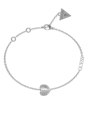 Obrázek produktu pro Guess JUBB03036JWRH Dámský náramek Srdce Pave stříbrné barvy