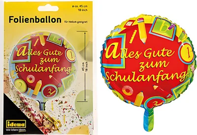 Produktbild von IDENA Idena Folienballon 45cm Schulanfang
